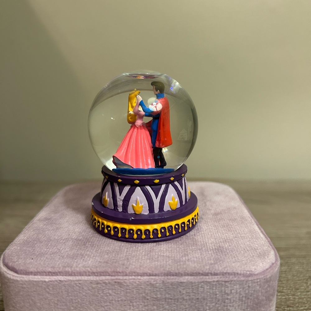 Disney Princess Aurora and Prince Phillip Dancing Miniature Snow Globe